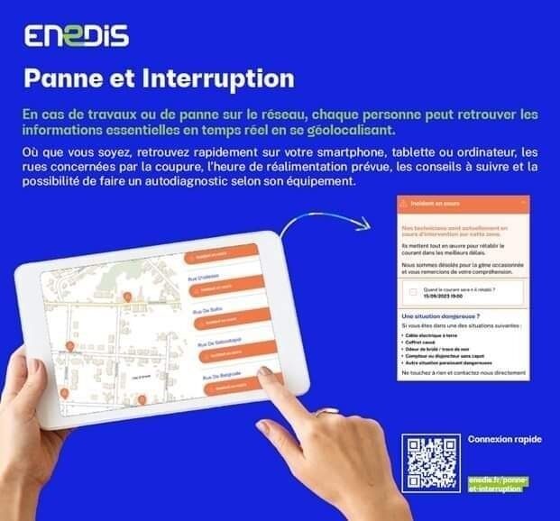 ENEDIS - EN CAS DE PANNE ET INTERRUPTION