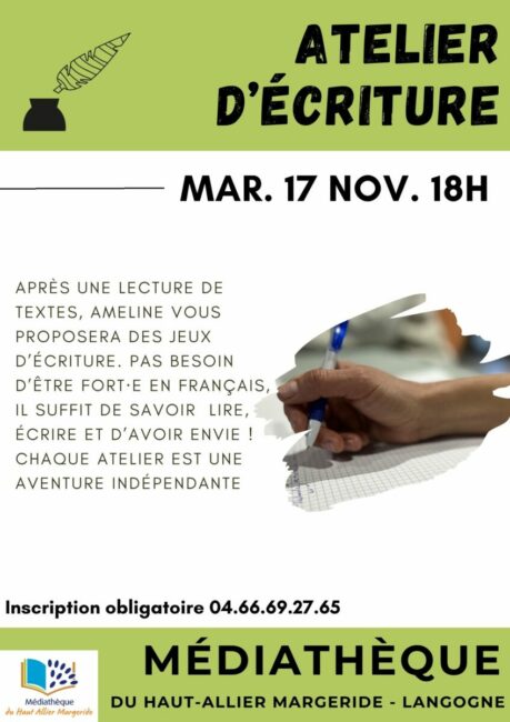 Image 2 : ATELIER D'ÉCRITURE