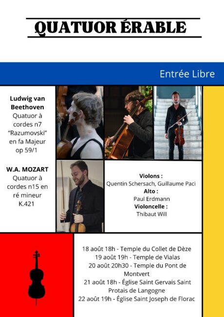 Image 1 : CONCERT QUATUOR ÉRABLE
