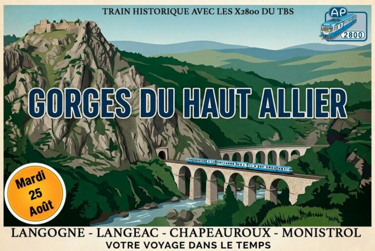 Image 0 : LES GORGES DE L'ALLIER À BORD DU TRAIN BLEU DU SUD